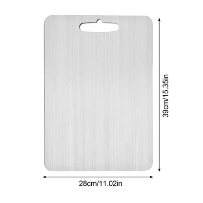 Kitchen Titanium Cutting Board Double-Sided Thicken Chopping Board 304 Stainless Steel Food Grade Meat Fruits Vegetables Board