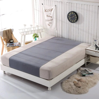 Sleep Better Cotton Grey Silver Half Bed Sheet Antimicrobial Fabric Conductive Grounding  Sleep